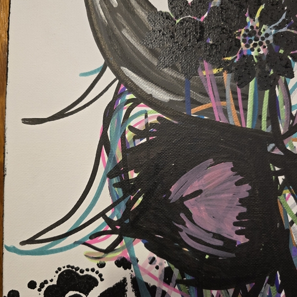 HANDCRAFTED Abstract Highland Cow Painting HANDPAINTED Artwork HANDMADE Wall Art - Picture 6 of 17